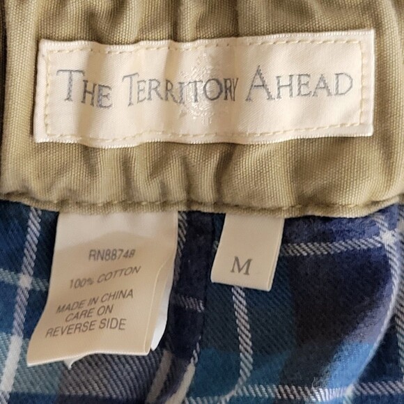 VTG Territory Ahead Flannel Lined Chino Pants Drawstring Medium 34x28 Hiking - Picture 11 of 12
